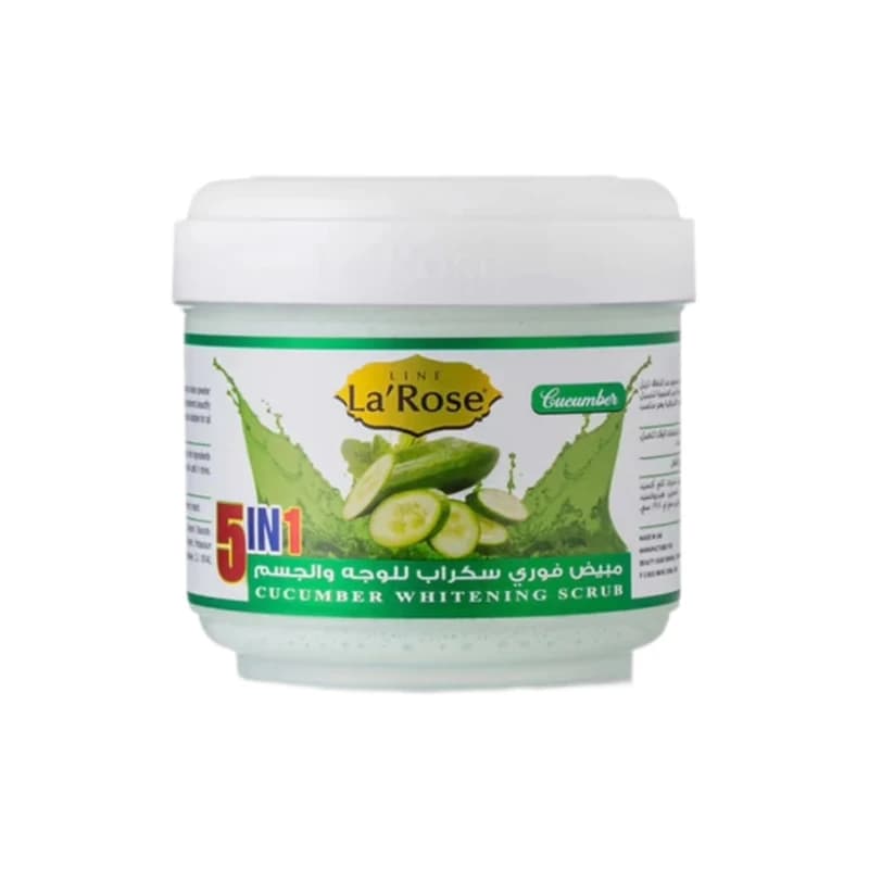 مبيض فوري مقشر لاروز بالخيار 500مل - LaRose whitening scrub 5 in 1 Cucumber