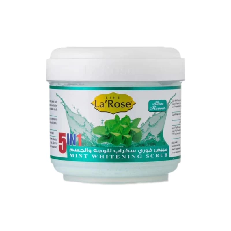 مبيض فوري مقشر لاروز بالنعناع 500مل - LaRose whitening scrub 5 in 1 Mint