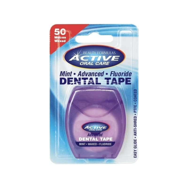 خيط أسنان بيوتي فورميلاز أكتيف أدفانس بالنعناع والفلورايد مشمع - Beauty Formulas Active Advance Mint Waxed Fluoride Dental Floss