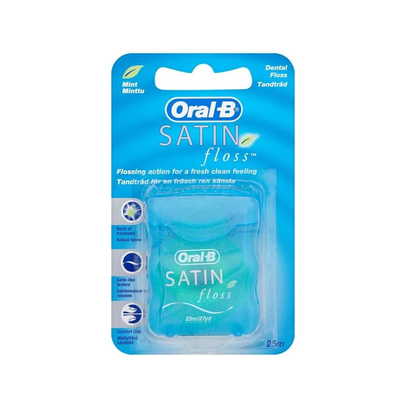خيط أسنان أورال بي ساتن فلوس بالنعناع - Oral B Satin Floss Mint