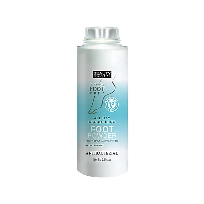 Beauty Formulas All Day Antibacterial Deodorising Foot Powder - بودرة للقدم بيوتي فورميولاز أول داي أنتي باكتيريال
