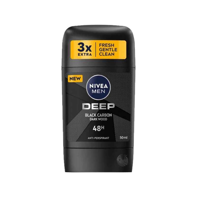 Nivea Men Deep Black Carbon Dark Wood Antiperspirant Deodorant - مضاد تعرق نيفيا مين ديب بلاك كاربون دارك وود