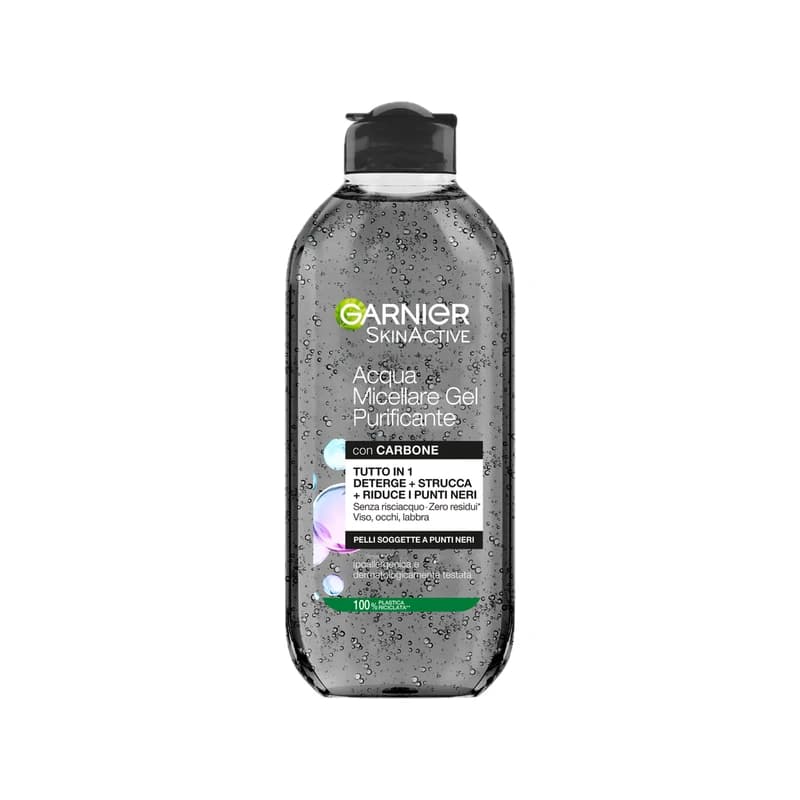 Garnier SkinActive Pure Active Micellar Cleansing Gel Charcoal - ماء ميسيلار غارنييه سكين أكتيف بيور أكتيف بالفحم