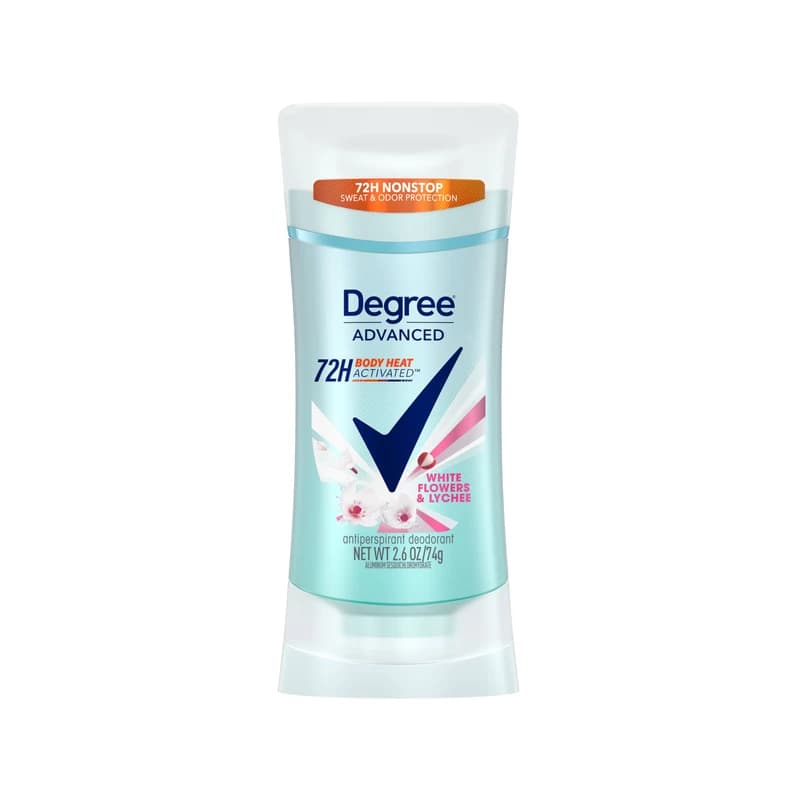 Degree Advanced White Flowers & Lychee Antiperspirant Deodorant - معطر ومضاد تعرق ديجري أدفانسد الزهور البيضاء والليتشي