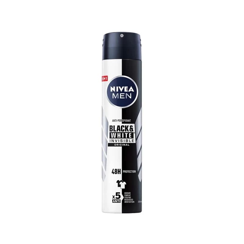 معطر ومضاد تعرق نيفيا مين بلاك آند وايت إنفيزيبل - Nivea Men Black & White Invisible Antiperspirant Deodorant