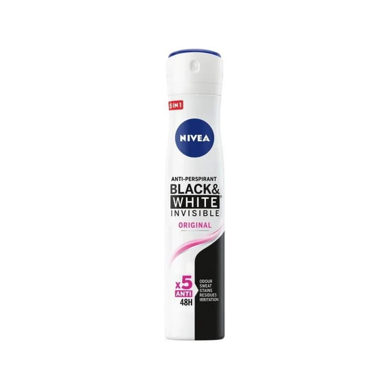 معطر ومضاد تعرق نيفيا بلاك آند وايت إنفيزيبل - Nivea Black & White Invisible Antiperspirant Deodorant