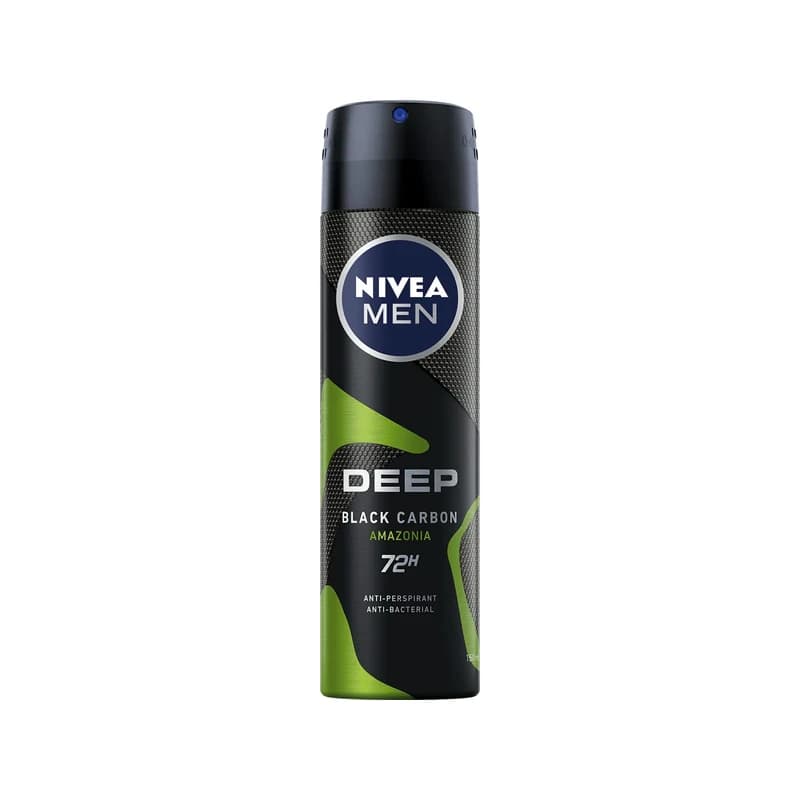Nivea Men Deep Black Carbon Amazonia Antiperspirant Deodorant - معطر ومضاد تعرق نيفيا مين ديب بلاك كاربون أمازونيا