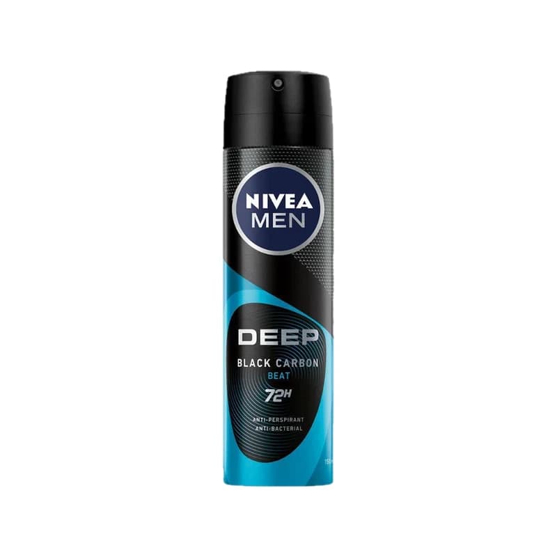 معطر ومضاد تعرق نيفيا مين ديب بلاك كاربون بيت - Nivea Men Deep Black Carbon Beat Antiperspirant Deodorant