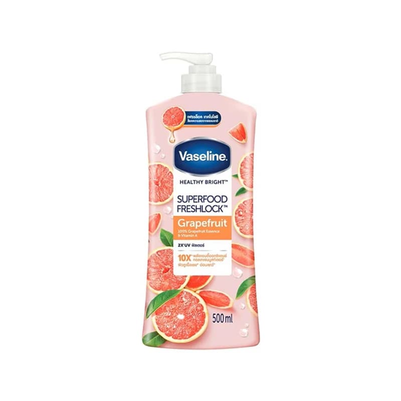 Vaseline Healthy Bright Superfood Freshlock Body Lotion Grapefruit - لوشن فازلين هيلثي برايت سوبرفود فريشلوك جريبفروت