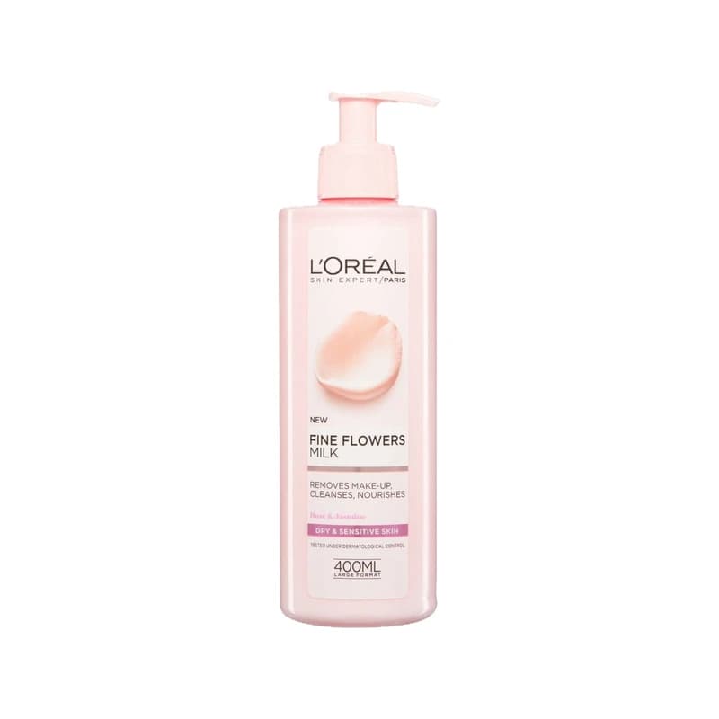 غسول وجه لوريال باريس فاين فلاورز الورد والياسمين - Loreal Paris Fine Flowers Cleansing Milk Rose & Jasmine