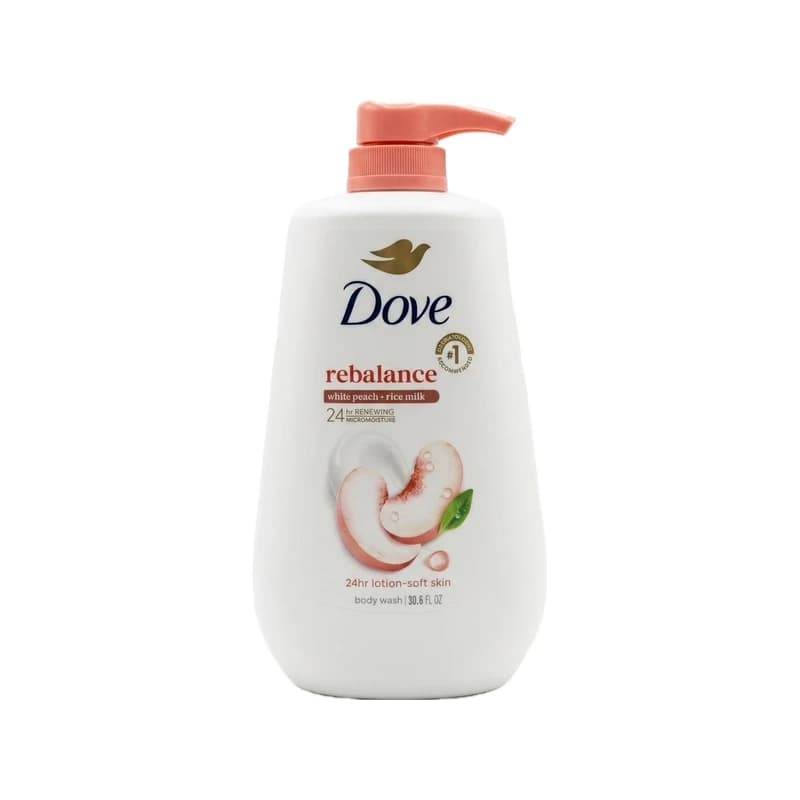 غسول جسم دوف ريبالانس بالخوخ الأبيض وحليب الأرز - Dove Rebalance White Peach & Rice Milk Body Wash