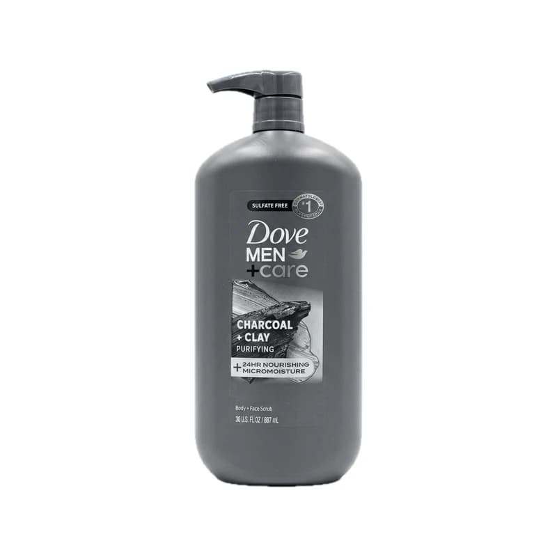 مقشر جسم ووجه دوف مين كير بالفحم والطين المنقي - Dove Men Care Charcoal & Clay Purifying Body & Face Scrub