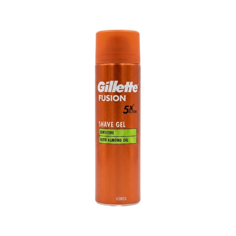 جل حلاقة جيليت فيوجن للبشرة الحساسة بزيت اللوز - Gillette Fusion Shave Gel Sensitive with Almond Oil