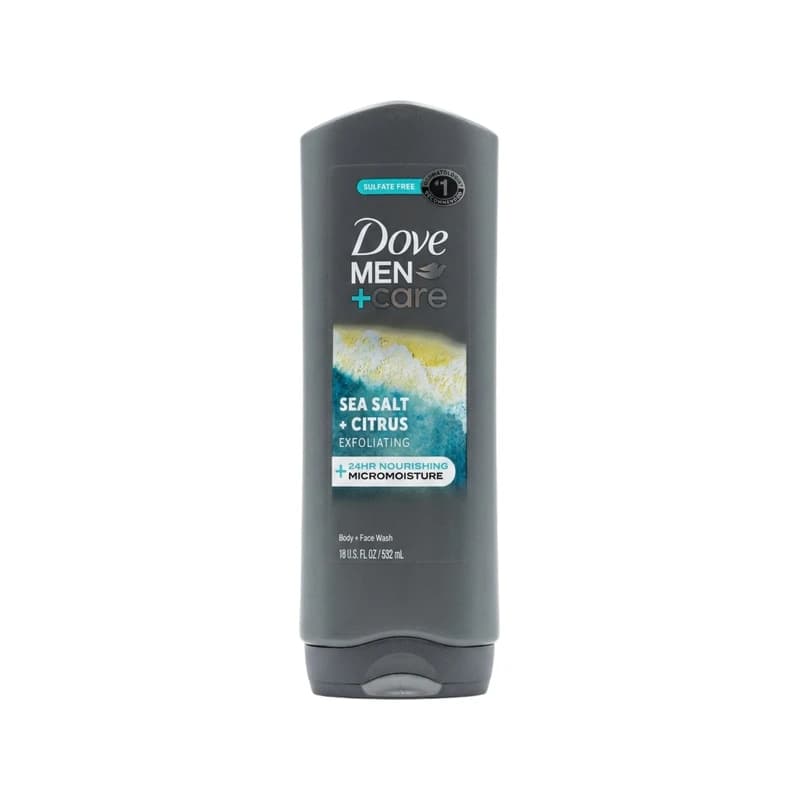 Dove Men Care Sea Salt & Citrus Exfoliating Body & Face Wash - غسول جسم ووجه دوف مين كير إكسفولييتينج بملح البحر والحمضيات