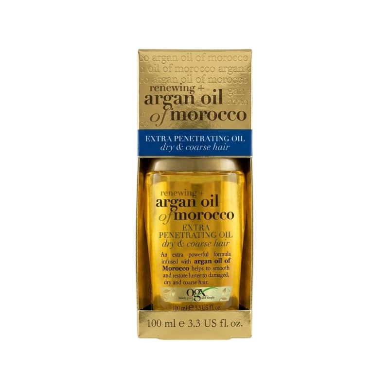 زيت شعر أوجيكس المجدد بزيت الأركان المغربي الفائق الاختراق للشعر الجاف والخشن - OGX Renewing Argan Oil of Morocco Extra Penetrating Hair Oil for Dry & Coarse Hair