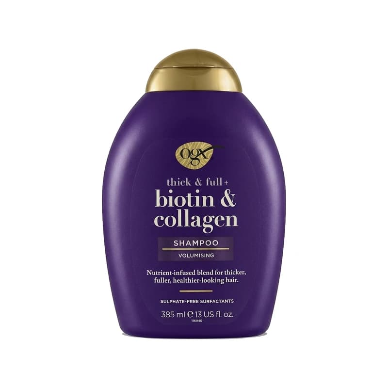 شامبو أوجيكس ثيك اند فل وبايوتين اند كولاجين لتكثيف الشعر - OGX Thick & Full Biotin & Collagen Volumising Shampoo