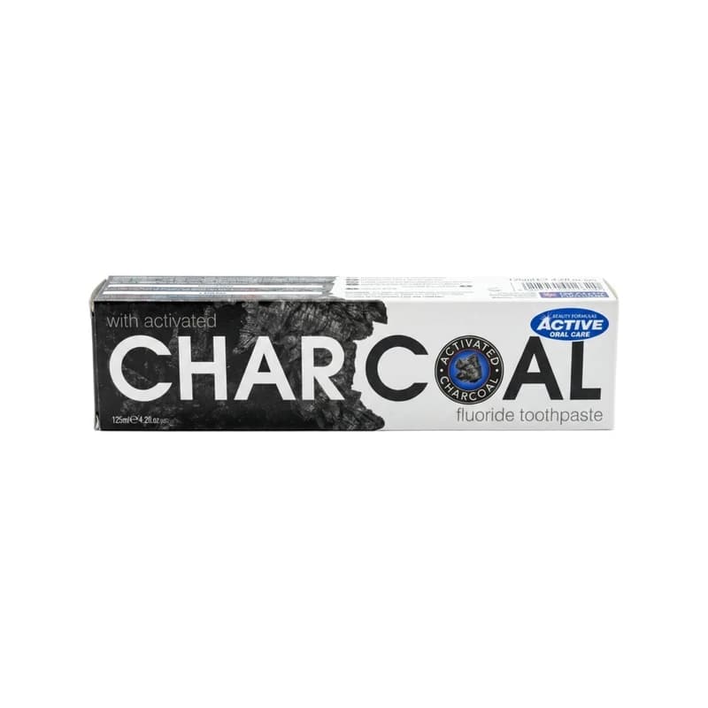 معجون أسنان بيوتي فورميلاز أكتيف بالفحم المنشط والفلورايد - Beauty Formulas Active Charcoal Fluoride Toothpaste