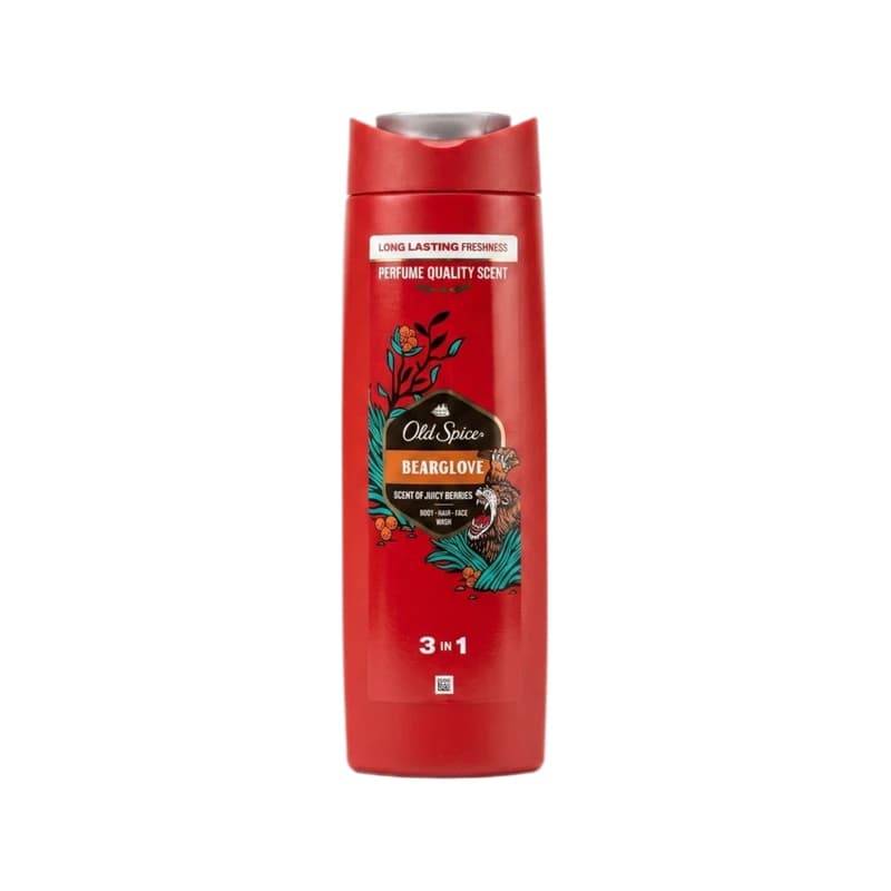 غسول جسم ووجه وشعر أولد سبايس بيرغلوف 3 في 1 - Old Spice Bearglove 3-in-1 Body, Hair & Face Wash