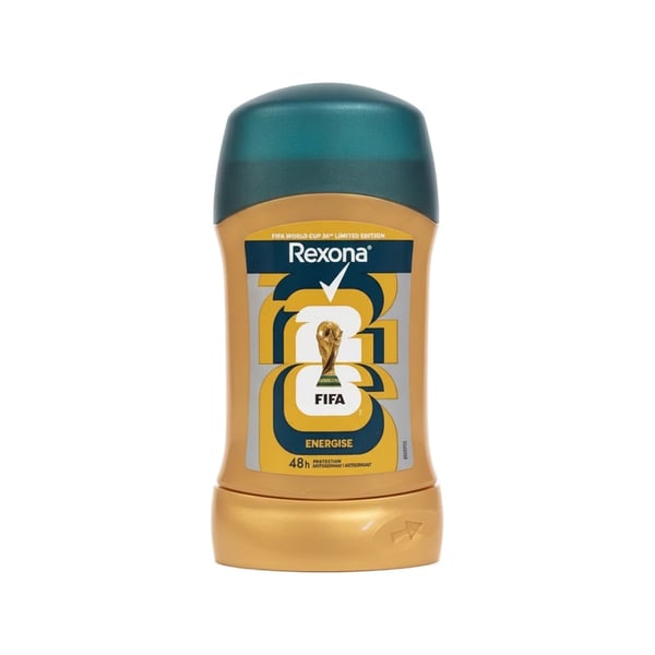 Rexona FIFA World Cup Limited Edition Energise 48-Hour Antiperspirant Deodorant Stick - مضاد تعرق ستيك ريكسونا فيفا وورلد كاب ليمتد إيديشن إنرجايز 48 ساعة