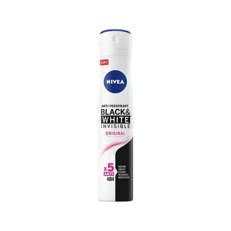 معطر ومضاد تعرق نيفيا بلاك آند وايت إنفيزيبل - Nivea Black & White Invisible Antiperspirant Deodorant
