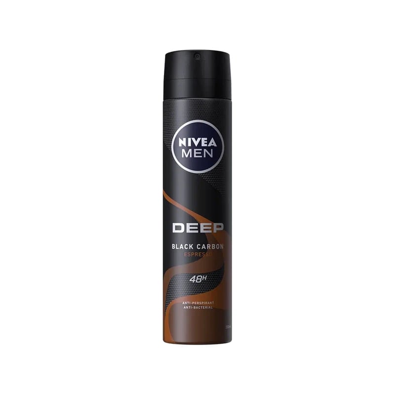 معطر ومضاد تعرق نيفيا مين ديب بلاك كاربون إسبريسو - Nivea Men Deep Black Carbon Espresso Antiperspirant Deodorant