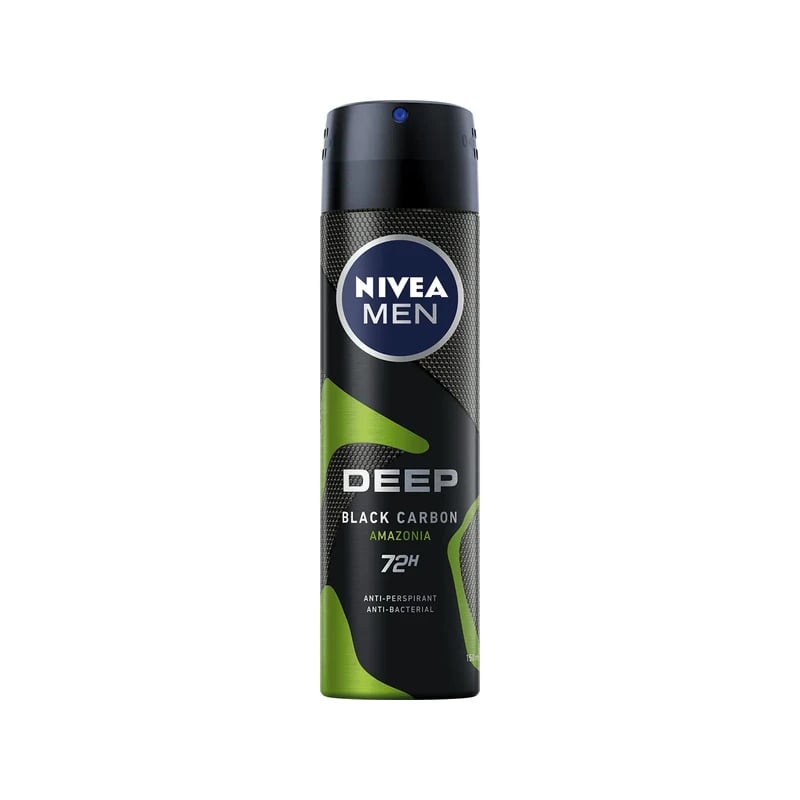 معطر ومضاد تعرق نيفيا مين ديب بلاك كاربون أمازونيا - Nivea Men Deep Black Carbon Amazonia Antiperspirant Deodorant