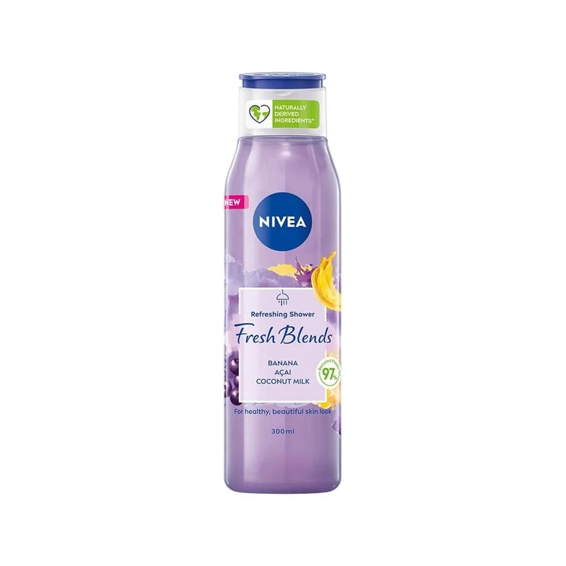 غسول جسم نيفيا فريش بلندز موز وأكاي وحليب جوز الهند - Nivea Fresh Blends Banana & Acai & Coconut Milk Body Wash