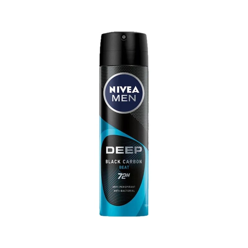 معطر ومضاد تعرق نيفيا مين ديب بلاك كاربون بيت - Nivea Men Deep Black Carbon Beat Antiperspirant Deodorant