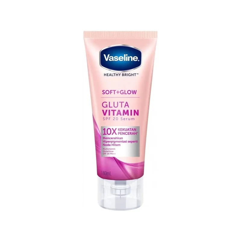 سيروم الجسم فازلين هيلثي برايت سوفت+غلو جلوتا فيتامين - Vaseline Healthy Bright Soft+Glow Gluta Vitamin SPF 20 Body Serum