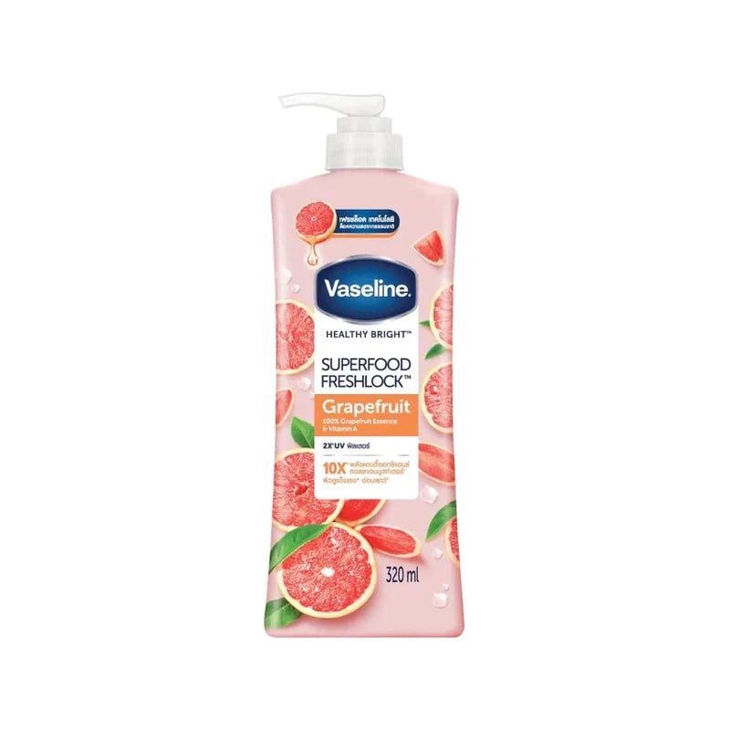Vaseline Healthy Bright Superfood Freshlock Grapefruit Body Lotion - لوشن فازلين هيلثي برايت سوبرفود فريشلوك جريب فروت