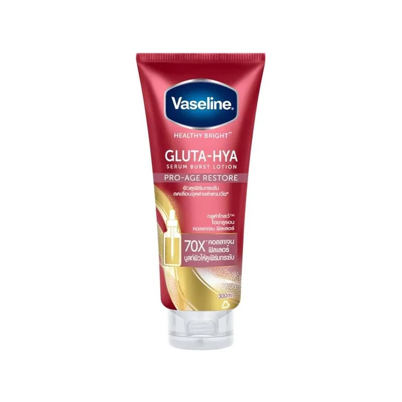 لوشن فازلين هيلثي برايت جلوتا-هيا سيروم برست برو-أيج ريستور - Vaseline Healthy Bright Gluta-Hya Serum Burst Lotion Pro-Age Restore