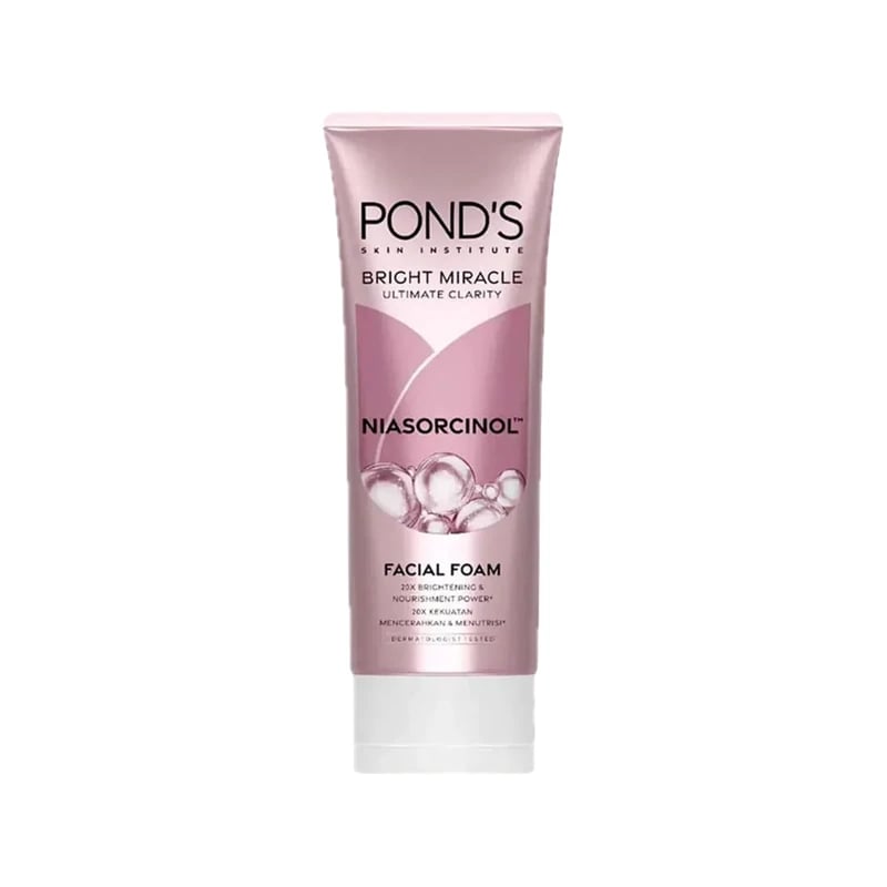 غسول الوجه بوندس برايت ميراكل التميز المطلق بالنياسورسينول - Pond's Bright Miracle Ultimate Clarity Niasorcinol Facial Foam