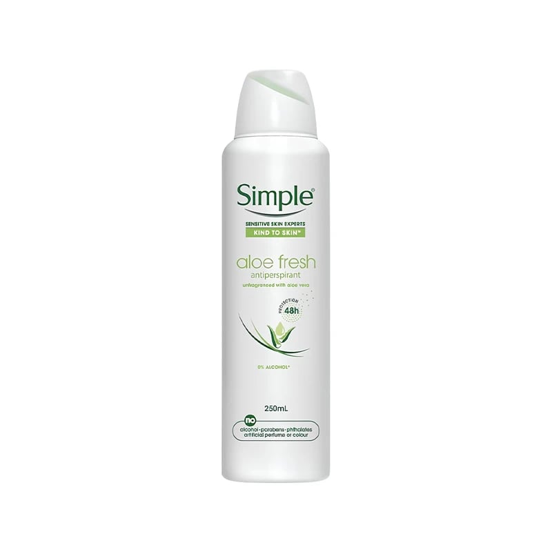 مضاد تعرق سبراي سيمبل ألو فريش - Simple Aloe Fresh Antiperspirant Spray