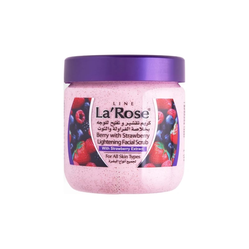 مقشر لاروز بالتوت والفراولة لتفتيح البشرة - LaRose Berry with Strawberry Lightening Facial Scrub