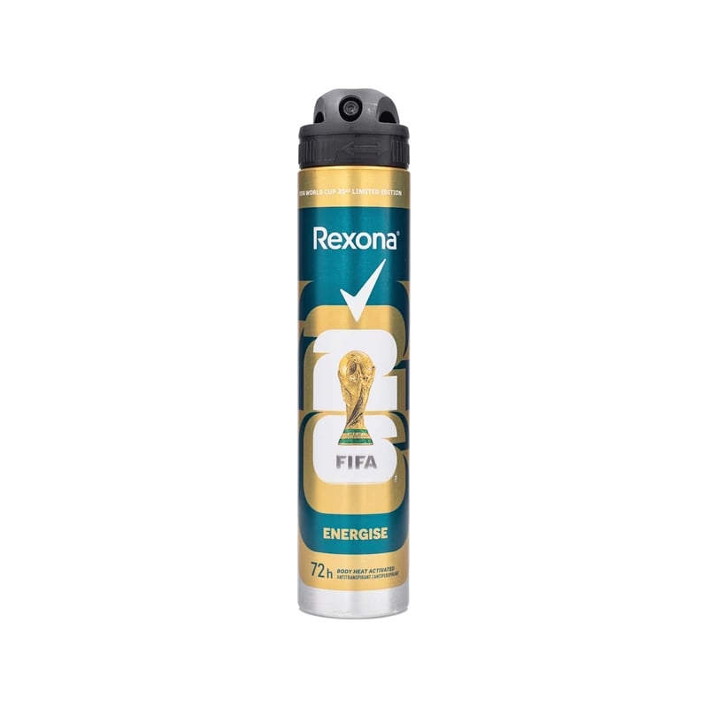 مضاد تعرق سبراي ريكسونا فيفا وورلد كاب ليمتد إيديشن إنرجايز 72 ساعة - Rexona FIFA World Cup Limited Edition Energise 72-Hour Antiperspirant Deodorant Spray