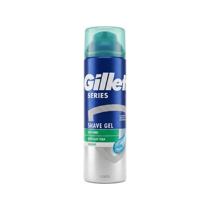 جل حلاقة جيليت سيريز ملطف بالألوفيرا للبشرة الحساسة - Gillette Series Soothing Shave Gel with Aloe Vera Sensitive