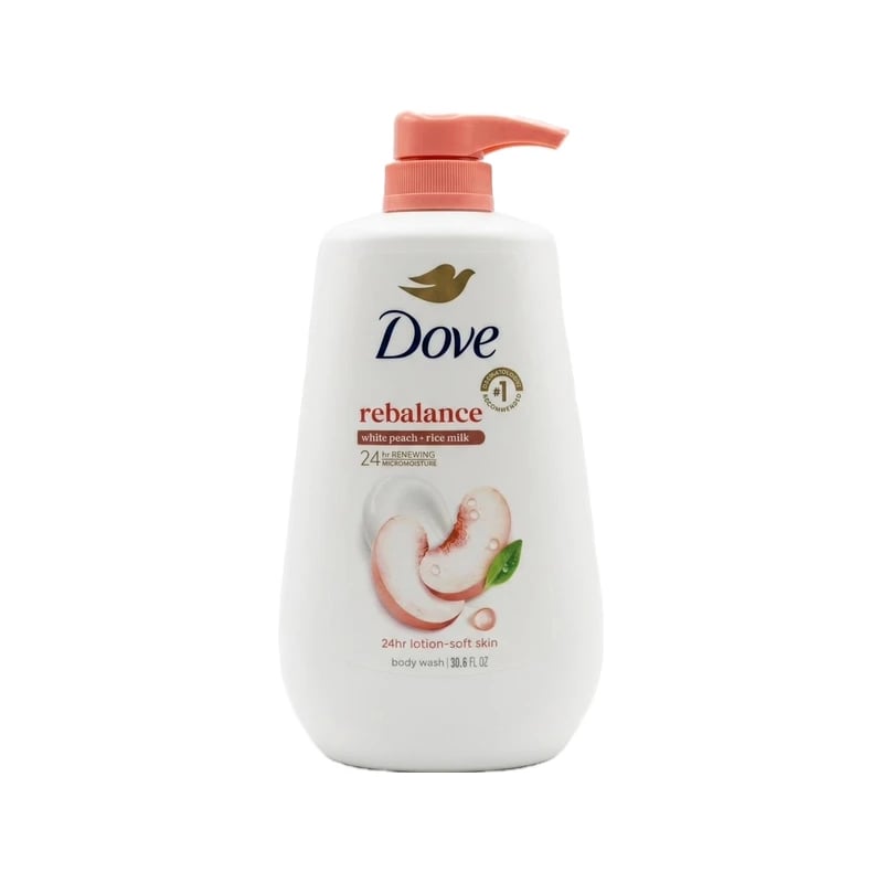 غسول جسم دوف ريبالانس بالخوخ الأبيض وحليب الأرز - Dove Rebalance White Peach & Rice Milk Body Wash