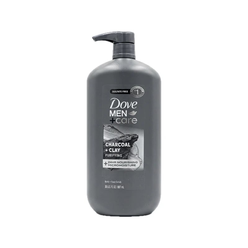 مقشر جسم ووجه دوف مين كير بالفحم والطين المنقي - Dove Men Care Charcoal & Clay Purifying Body & Face Scrub