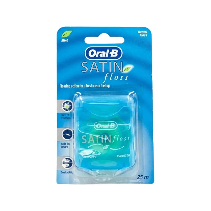 خيط أسنان أورال بي ساتن فلوس بالنعناع - Oral B Satin Floss Mint