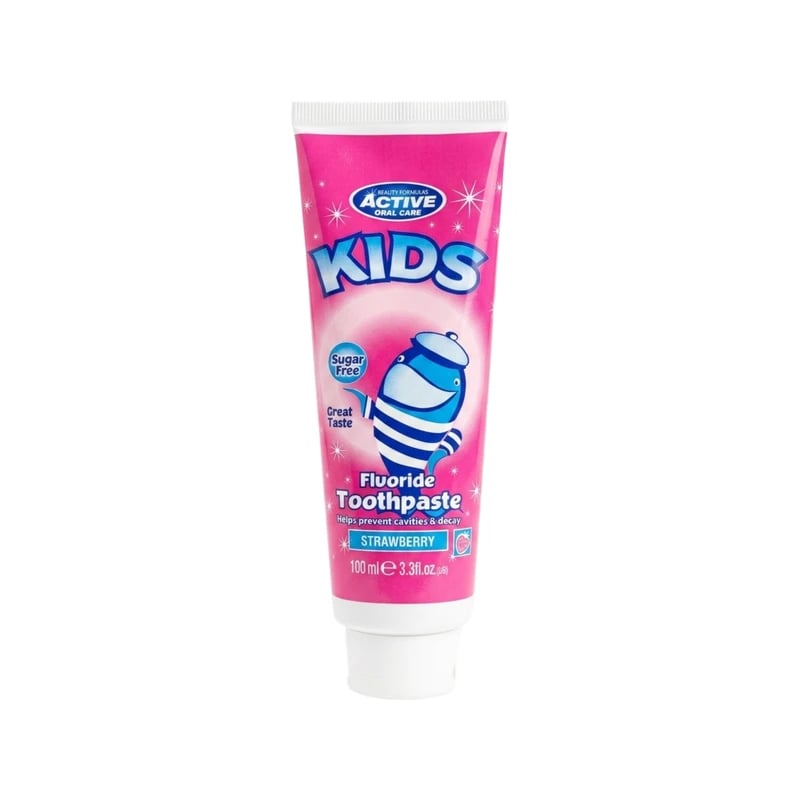 اكتيف معجون أسنان بالفلورايد للأطفال بالفراولة - Active Kids Fluoride Toothpaste Strawberry