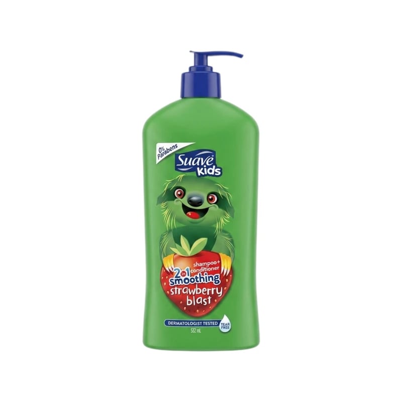 شامبو وبلسم سواف كيدز ٢ في ١ للتنعيم فراولة بلاست - Suave Kids 2 in 1 Smoothing Strawberry Blast Shampoo + Conditioner