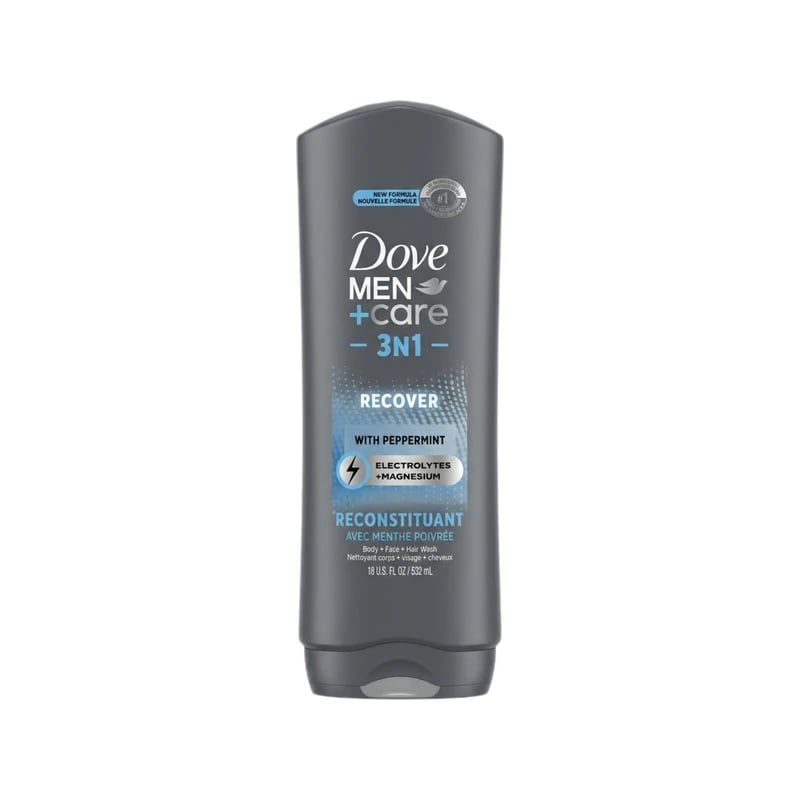 غسول جسم ووجه وشعر دوف مين كير 3 في 1 ريكفر بالنعناع - Dove Men Care 3N1 Recover Peppermint Body Face & Hair Wash