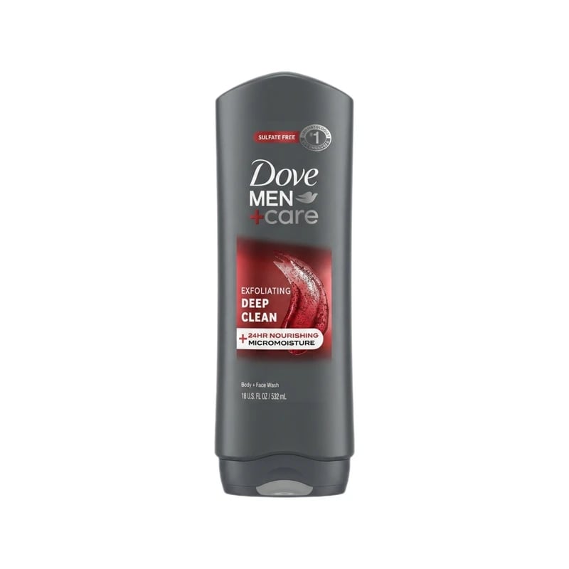 غسول جسم ووجه دوف مين كير ديب كلين المقشر بالمايكرومويستشر المغذي - Dove Men Care Exfoliating Deep Clean Micromoisture Body & Face Wash