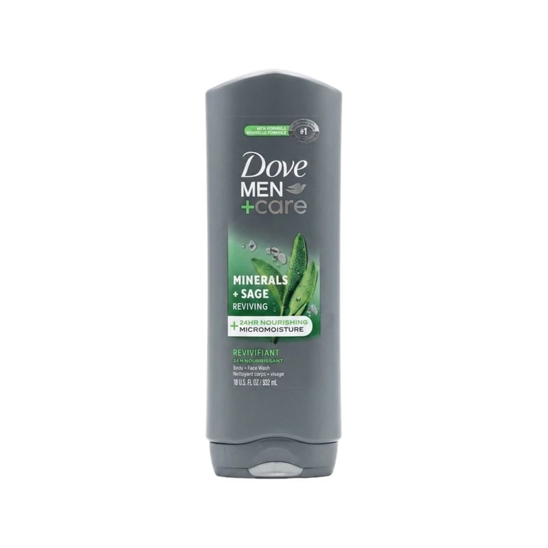 غسول جسم ووجه دوف مين كير المعادن والمريمية المنعش - Dove Men Care Minerals & Sage Reviving Body & Face Wash