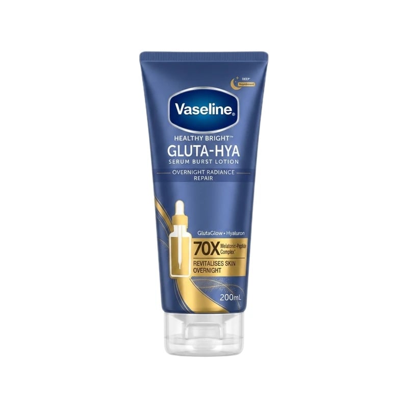 لوشن فازلين هيلثي برايت جلوتا-هيا سيروم برست أوفرنايت راديانس ريبير - Vaseline Healthy Bright Gluta-Hya Serum Burst Lotion Overnight Radiance Repair