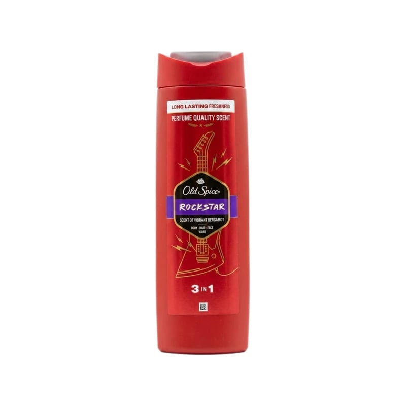 غسول جسم ووجه وشعر أولد سبايس روكستار 3 في 1 - Old Spice Rockstar 3-in-1 Body, Hair & Face Wash