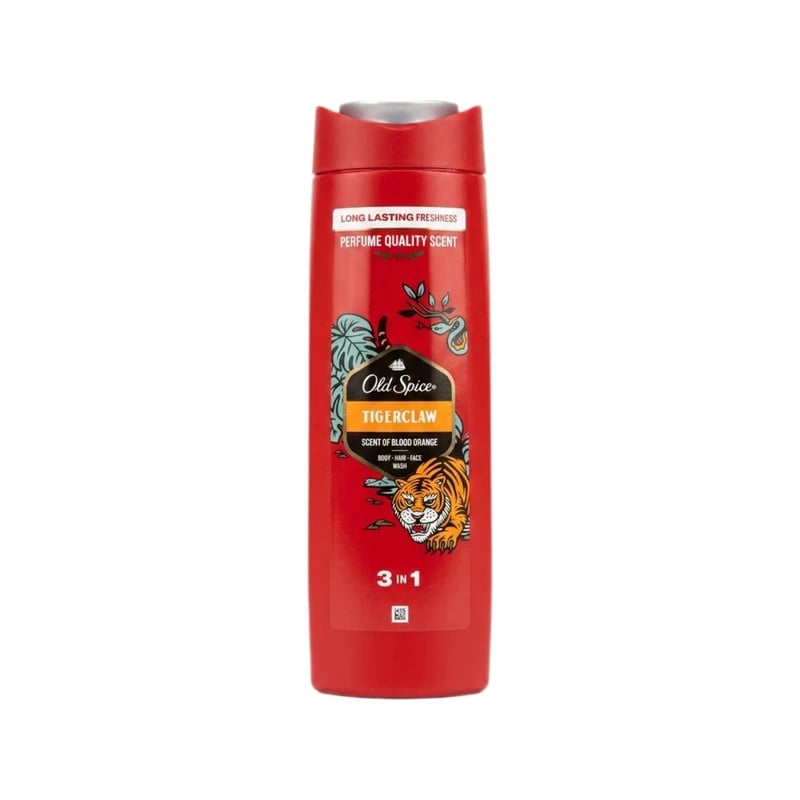 غسول جسم ووجه وشعر أولد سبايس تايغر كلو ٣ في ١ - Old Spice Tiger Claw 3-in-1 Body, Hair & Face Wash