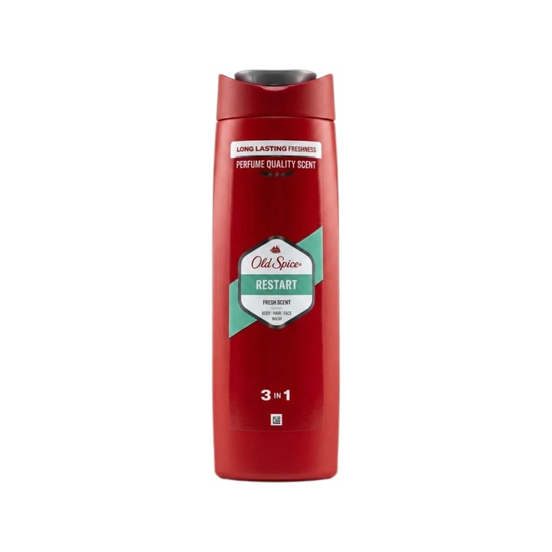 غسول جسم ووجه وشعر أولد سبايس ريستارت 3 في 1 - Old Spice Restart 3-in-1 Body, Face & Hair Wash
