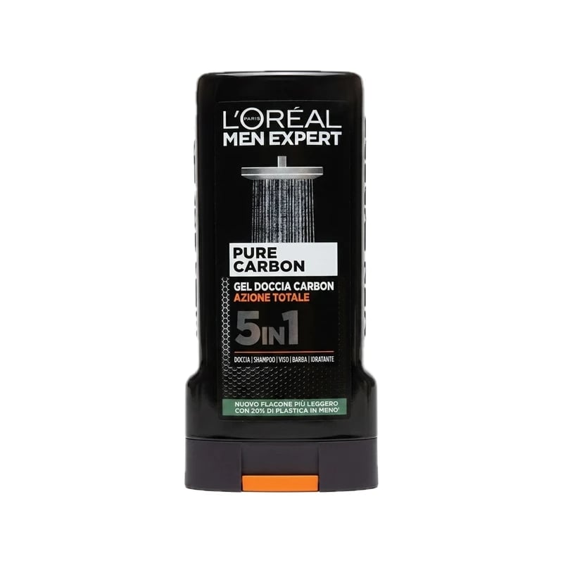 غسول جسم لوريال باريس مين إكسبرت بيور كاربون 5 في 1 - Loreal Paris Men Expert Pure Carbon 5-in-1 Body Wash