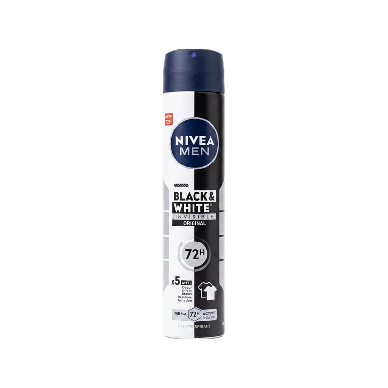 معطر ومضاد تعرق نيفيا مين بلاك آند وايت إنفيزيبل - Nivea Men Black & White Invisible Antiperspirant Deodorant